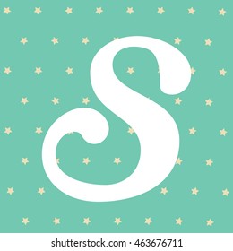 Vector illustration. Alphabet letter S.