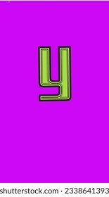 vector illustration of alphabet letter Y
