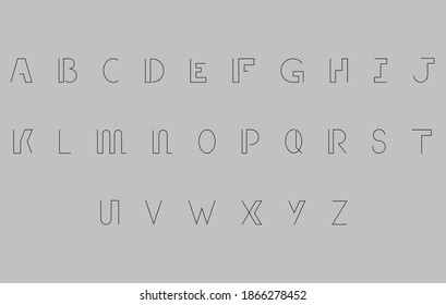 vector illustration of alphabet letter A to Z