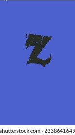 vector illustration of alphabet letter Z
