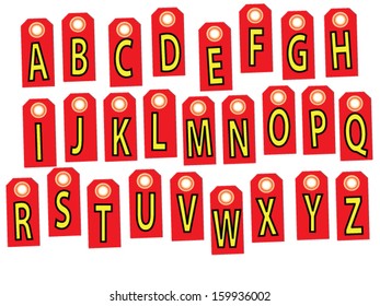 vector illustration of alphabet letters
