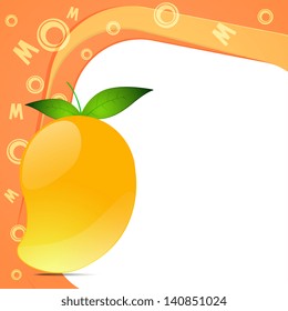 vector illustration of alphabet M for mango