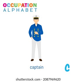 Vector Illustration of alphabet occupation with C letter. Suitable for Education purposes.