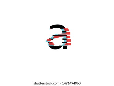 Vector illustration of alphabet of A on white background