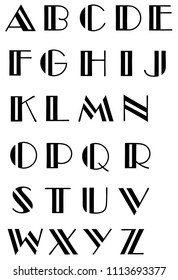 Vector illustration of alphabet poster. Trendy design for a logo, cards, invitations, posters, banners