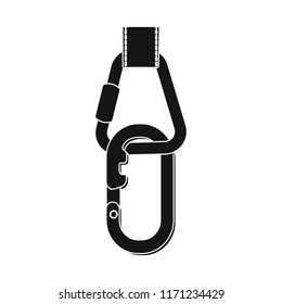 Vector illustration of alpinism and peak symbol. Set of alpinism and camp stock symbol for web.