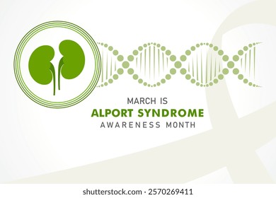 Vector illustration for Alport Awareness Month which is held in the month of March every year, it spreads awareness of a rare genetic disease called Alport syndrome