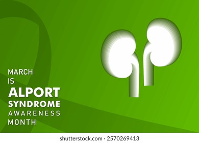 Vector illustration for Alport Awareness Month which is held in the month of March every year, it spreads awareness of a rare genetic disease called Alport syndrome