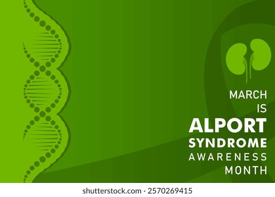 Vector illustration for Alport Awareness Month which is held in the month of March every year, it spreads awareness of a rare genetic disease called Alport syndrome