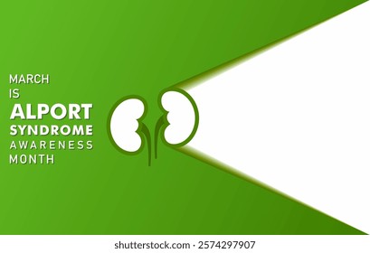 Vector illustration for Alport Awareness Month which is held in the month of March every year, it spreads awareness of a rare genetic disease called Alport syndrome