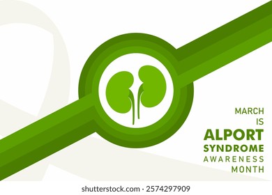 Vector illustration for Alport Awareness Month which is held in the month of March every year, it spreads awareness of a rare genetic disease called Alport syndrome