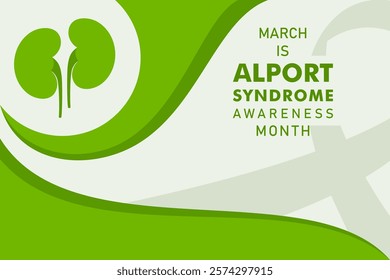 Vector illustration for Alport Awareness Month which is held in the month of March every year, it spreads awareness of a rare genetic disease called Alport syndrome