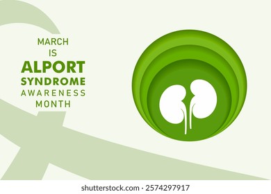 Vector illustration for Alport Awareness Month which is held in the month of March every year, it spreads awareness of a rare genetic disease called Alport syndrome