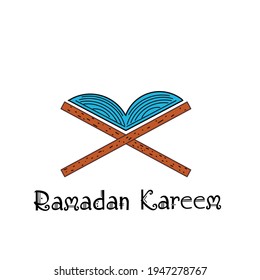 Vector illustration of Al-Quran for Ramadan Kareem  