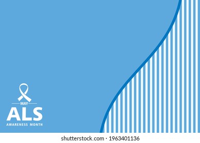 Vector Illustration of ALS(Amyotrophic lateral sclerosis) Awareness Month. Annual campaign is held in May in United States
