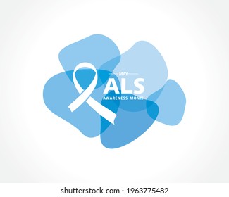 Vector Illustration of ALS(Amyotrophic lateral sclerosis) Awareness Month. Annual campaign is held in May in United States
