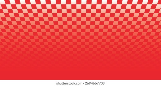 Vector illustration of alternating red and white grids forming medium-sized square shapes. eps 10