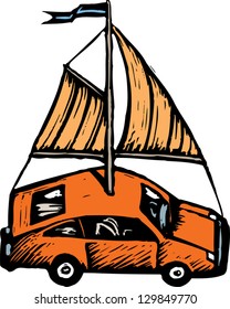 Vector illustration of alternative transportation
