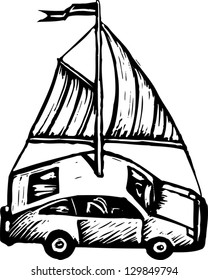Vector illustration of alternative transportation