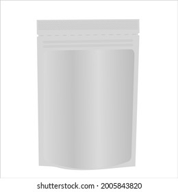 Ilustración vectorial Embalaje de bolsa de aluminio, burla