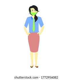Vector illustration always masks women