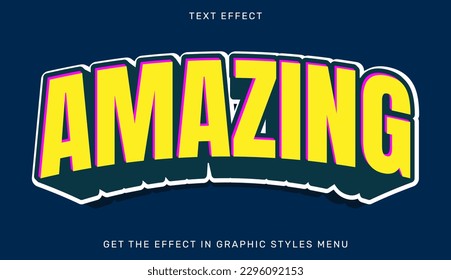 Vector illustration of amazing text effect. Suitable for brand or business logos
