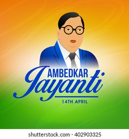 Vector Illustration of  Ambedkar Jayanti with Dr. B. R. Ambedkar.