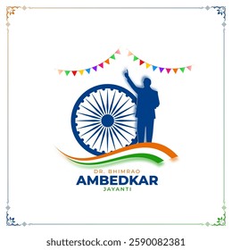 Vector illustration of Ambedkar Jayanti social media template