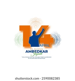 Vector illustration of Ambedkar Jayanti social media template