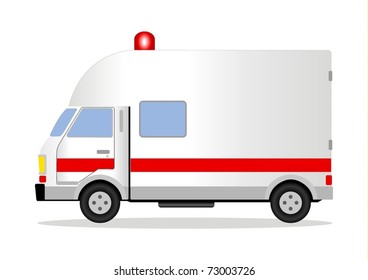 Vector illustration of an ambulance