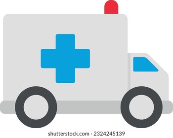 Vector illustration of an ambulance icon. Medical assistance.