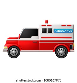 vector illustration of an ambulance on a white background