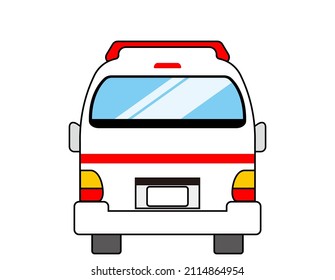 Vector illustration of ambulance. 　Emergency transportation.