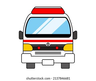 Vektorgrafik von Krankenwagen. 　Beförderung im Notfall.