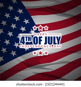 Vector illustration of America Independence Day social media story feed mockup template