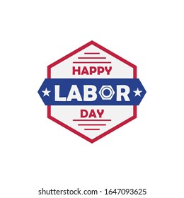 vector illustration America, logo, badge, sticker for United States Labor Day