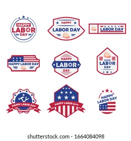 vector illustration America, logo, badge, sticker for United States Labor Day