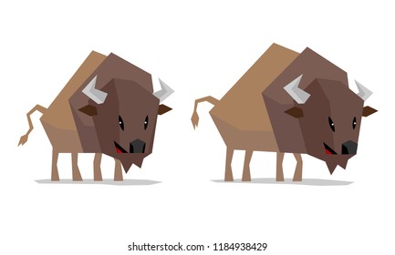 Vector illustration of american bison