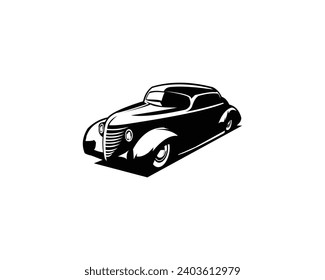 Vector illustration of American car of 1932 isolated logo, emblem, icon