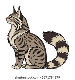 Ilustración vectorial de American Cat.