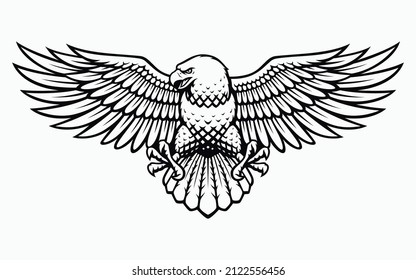 A vector illustration of an American Eagle.