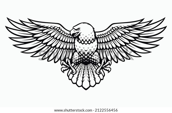 Vector Illustration American Eagle Stock Vector (Royalty Free ...