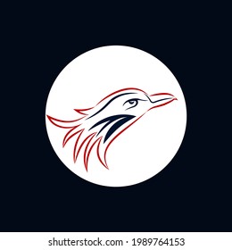 Vector Illustration of American Eagle Day. Eagle icon minimal design