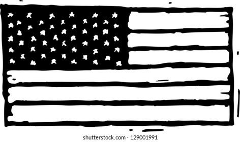 Vector illustration of American flag