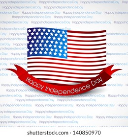 Vector illustration of american flag