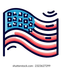 vector illustration of american flag