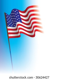 Vector illustration of a American Flag