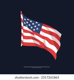 Vektor Illustration American Flag 4. Juli Unabhängigkeitsdaten