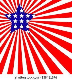 Vector illustration of American flag background