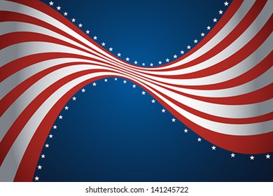 A vector illustration of American flag background design